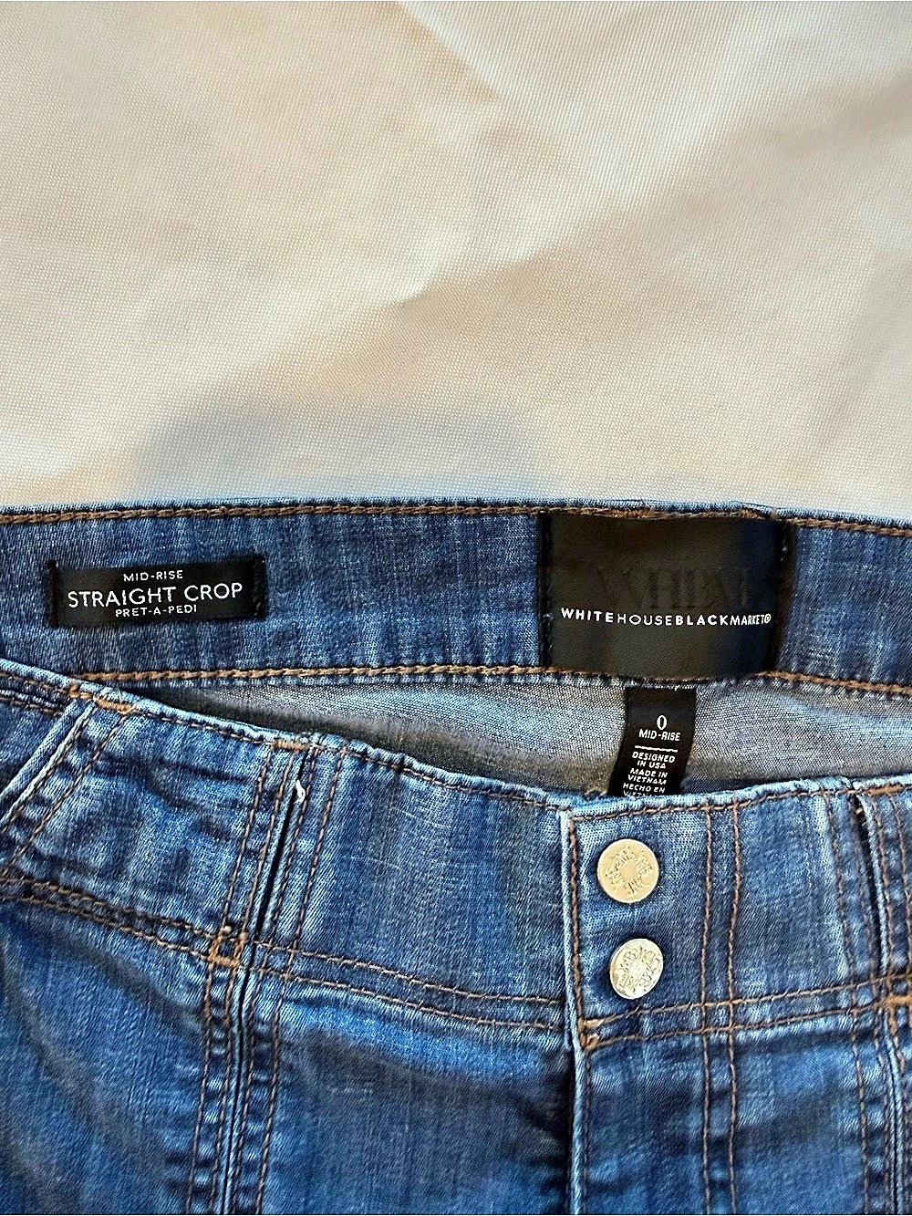 White House Black Market Pret-A-Pedi Straight Crop Pants - Picture 4 of 4